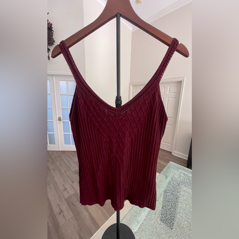 White House Black Market Burgundy Camisole/ tank top NWOT